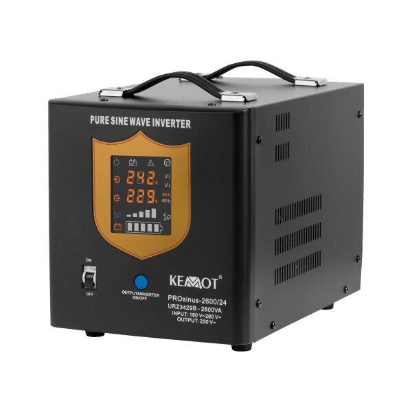 Kemot PROsinus 24V 230V 2600VA/1800W kaina ir informacija | Nepertraukiamo maitinimo šaltiniai (UPS) | pigu.lt