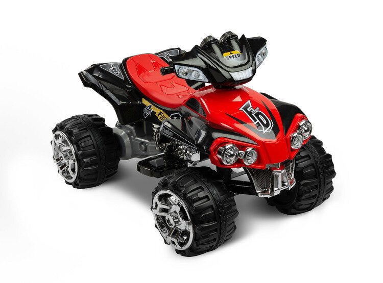 Akumuliatorinis automobilis Toyz Cuatro, juodas kaina ir informacija | Žaislai kūdikiams | pigu.lt