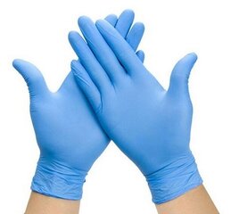 Перчатки нитриловые одноразовые Santex Nitriflex Blue XL, 100шт. цена и информация | Pirštinės darbui sode M/25cm | pigu.lt