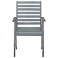 Lauko valgomojo kėdės, 4vnt., pilkos, akacijos medienos masyvas цена и информация | Lauko kėdės, foteliai, pufai | pigu.lt