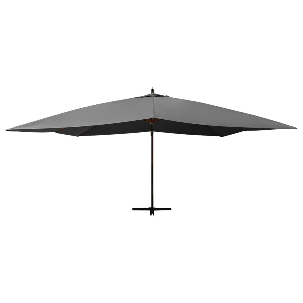 Saulės skėtis, 400 x 300 cm, juodas kaina ir informacija | Skėčiai, markizės, stovai | pigu.lt