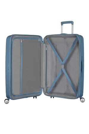 Vidutinis lagaminas American Tourister Soundbox Stone Blue M kaina ir informacija | Lagaminai, kelioniniai krepšiai | pigu.lt