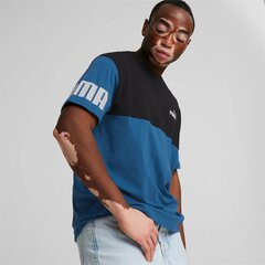 Мужская футболка Puma Colorblock 849801*17, чёрная / синяя цена и информация | Мужские футболки | pigu.lt