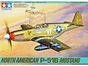 Konstruktorius Tamiya - North American P-51B Mustang, 1/48, 61042 kaina ir informacija | Konstruktoriai ir kaladėlės | pigu.lt