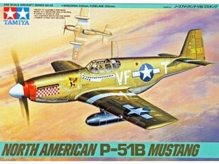 Сборная модель Tamiya - North American P-51B Mustang, 1/48, 61042 цена и информация | Конструкторы и кубики | pigu.lt