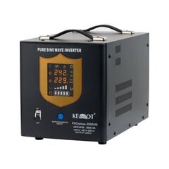 инвертор kemot ups prosinus-3500/48 чистая синусоида с функцией зарядки 48v 230v 3500va/2400w цена и информация | Источники бесперебойного питания (UPS) | pigu.lt