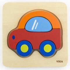 Medinė dėlionė Viga, automobilis kaina ir informacija | Žaislai kūdikiams | pigu.lt
