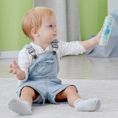 Medinis-plastikinis barškutis Classic World, mėlynas kaina ir informacija | Žaislai kūdikiams | pigu.lt