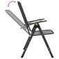 Sulankstomos sodo kėdės, 4vnt., antracito spalvos, metalas kaina ir informacija | Lauko kėdės, foteliai, pufai | pigu.lt