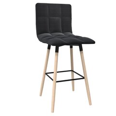 Барные стулья, 2 шт., чёрные цена и информация | Стулья для кухни и столовой | pigu.lt