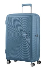 Большой чемодан American Tourister Soundbox Stone Blue Spinner L, 77 см цена и информация | Чемоданы, дорожные сумки | pigu.lt