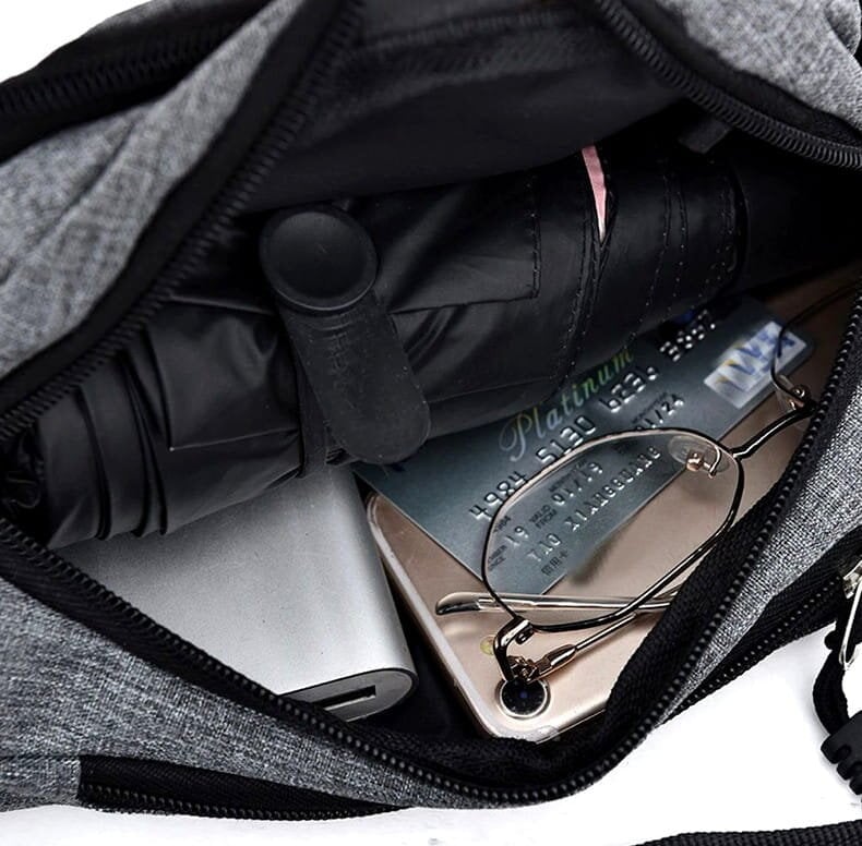 Vyriška juosmens rankinė, krepšys R42, juoda kaina ir informacija | Vyriškos rankinės | pigu.lt