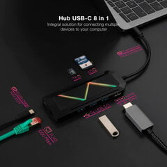 USB-разветвитель NANOCABLE 10.16.0801 цена и информация | Адаптеры, USB-разветвители | pigu.lt