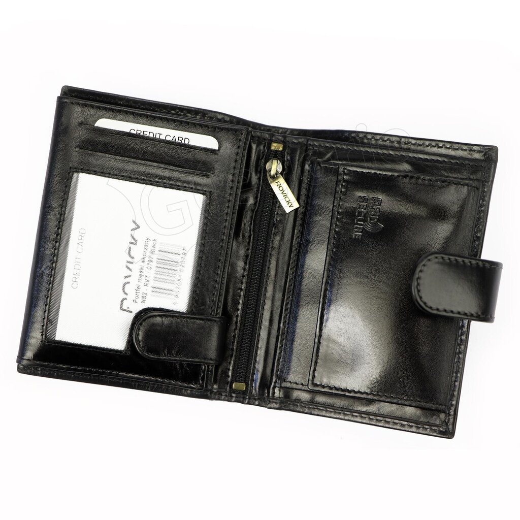 Vyriška piniginė Rovicky N62L-RVT RFID - Tamsiai ruda цена и информация | Vyriškos piniginės, kortelių dėklai | pigu.lt