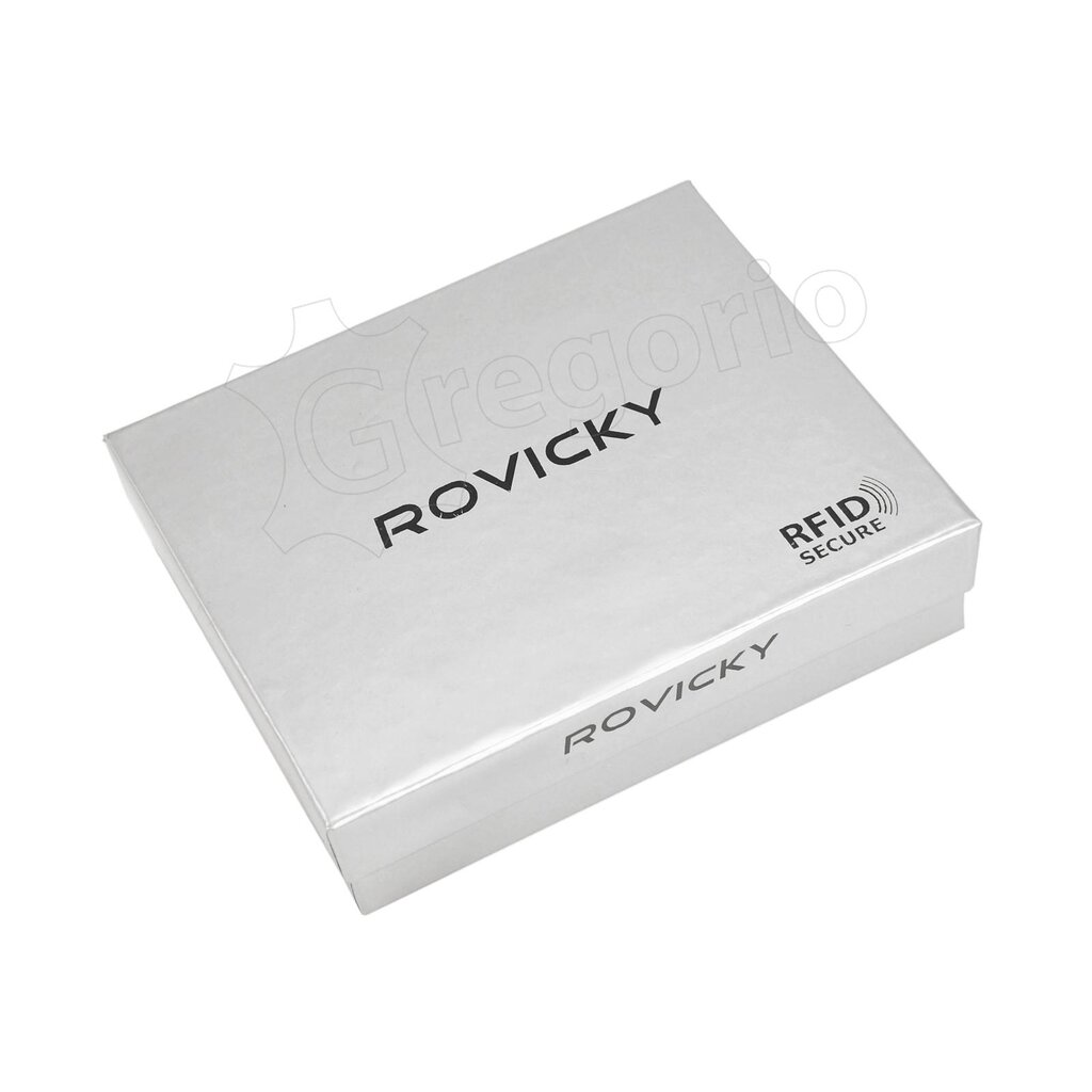 Vyriška piniginė Rovicky 323L-RBA-D RFID - Juoda+raudona kaina ir informacija | Vyriškos piniginės, kortelių dėklai | pigu.lt