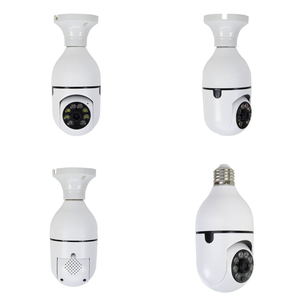 Belaidė kamera-lempa E27 360° WiFi 4k kaina ir informacija | Stebėjimo kameros | pigu.lt