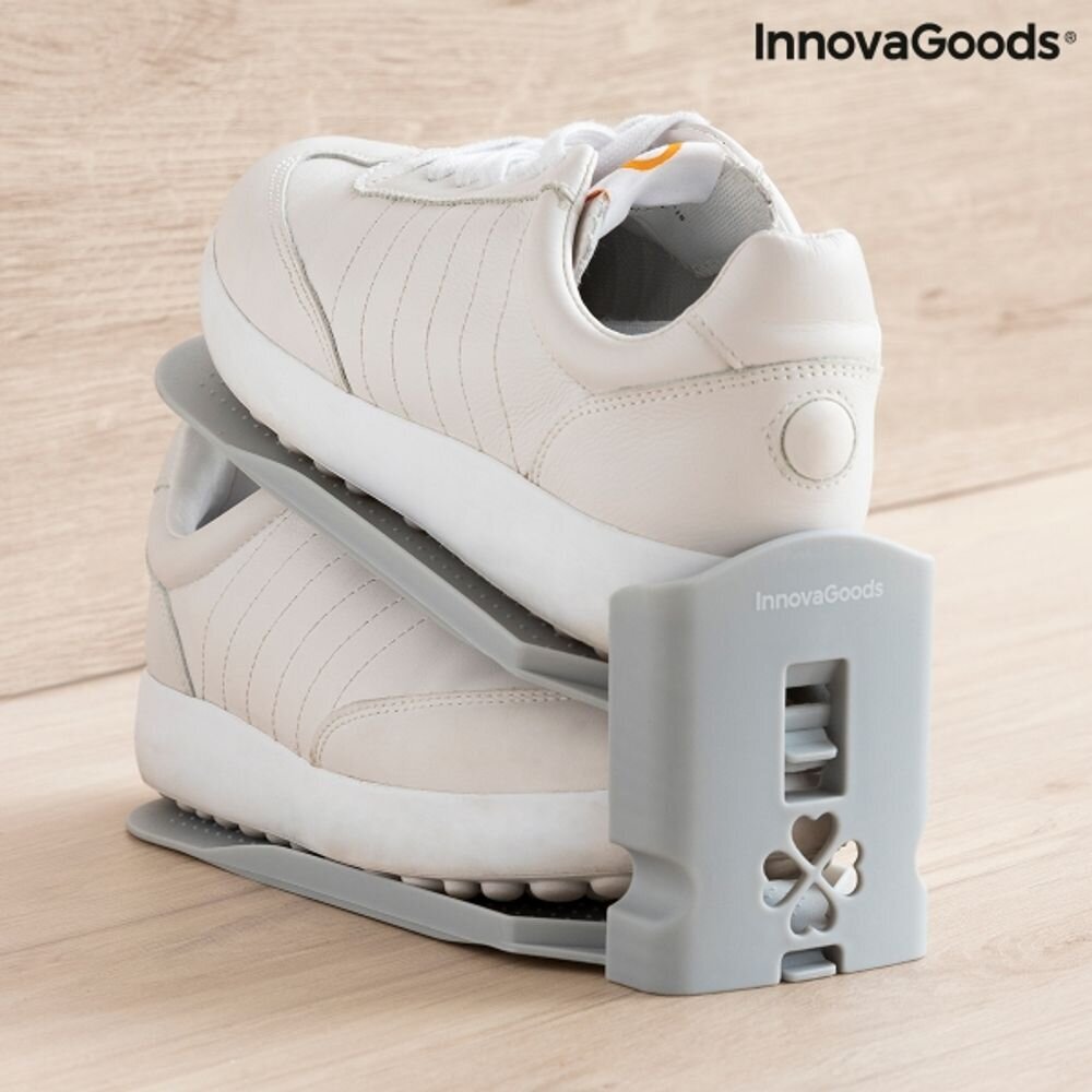Batų laikiklis, Kompaktiška reguliuojama batų lentyna, 6 poros kaina ir informacija | Batų spintelės, lentynos ir suolai | pigu.lt