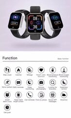 SmartWatch Black kaina ir informacija | Išmanieji laikrodžiai (smartwatch) | pigu.lt