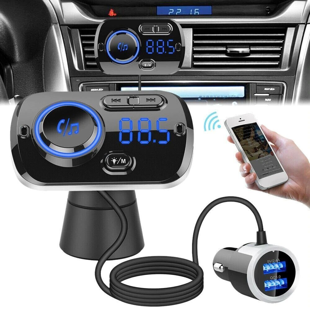 Automobilinis siųstuvas, FM moduliatorius, telefono įkroviklis, Bluetooth, MP3 kaina ir informacija | FM moduliatoriai | pigu.lt