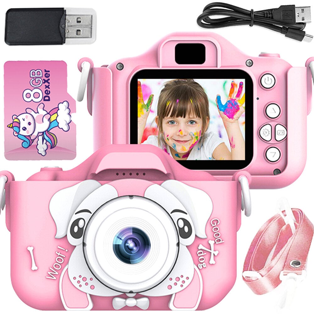 Skaitmeninis fotoaparatas vaikams + 8gb SD kortelė kaina ir informacija | Lavinamieji žaislai | pigu.lt