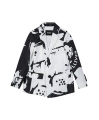 Пиджак для девочек Gulliver, черно-белый с принтом цена и информация | Свитеры, жилетки, пиджаки для мальчиков | pigu.lt