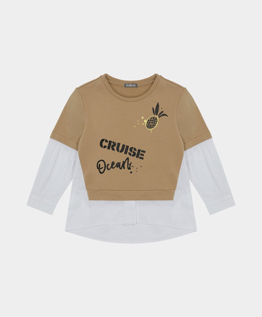 Marškinėliai mergaitėms Gulliver kaina ir informacija | Megztiniai, bluzonai, švarkai mergaitėms | pigu.lt