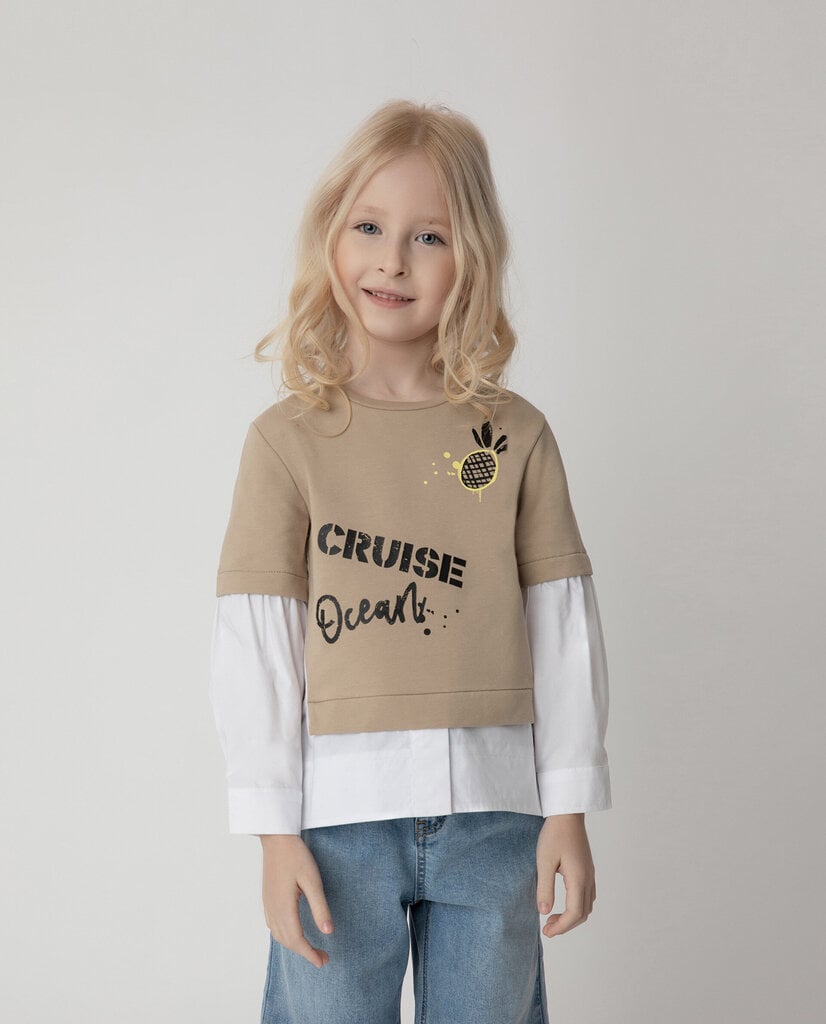 Marškinėliai mergaitėms Gulliver kaina ir informacija | Megztiniai, bluzonai, švarkai mergaitėms | pigu.lt