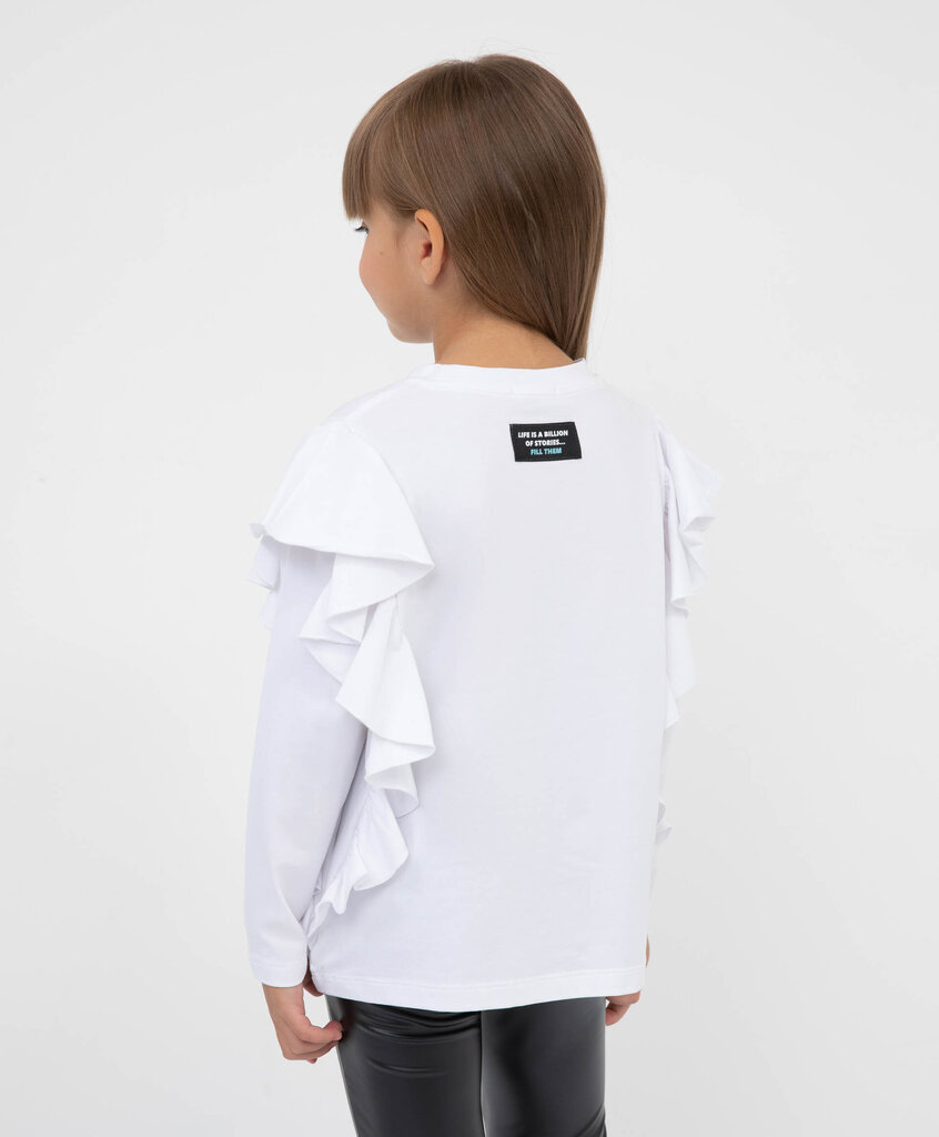 Marškinėliai mergaitėms Gulliver, baltos spalvos kaina ir informacija | Marškinėliai mergaitėms | pigu.lt