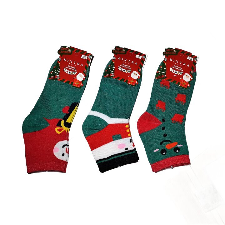 Kalėdinės moteriškos kojinės kaina ir informacija | Moteriškos kojinės | pigu.lt