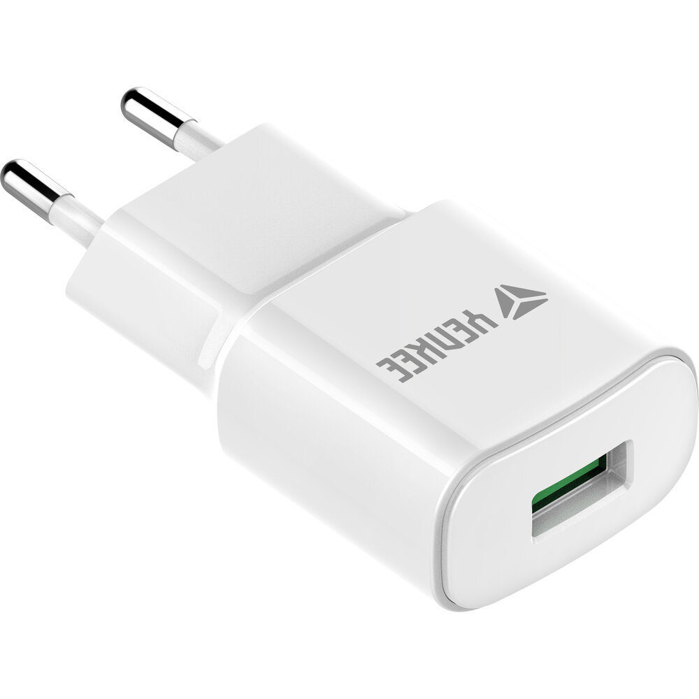 Quick Charge 3.0 įkroviklis YENKEE, USB-A, 18W, QC 3.0 kaina ir informacija | Krovikliai telefonams | pigu.lt