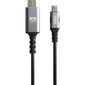YENKEE, 3.1 (Gen 2) USB A - HDMI 4K/60Hz, 1.5m, aliuminio korpusas, pilkas/juodas цена и информация | Laidai telefonams | pigu.lt