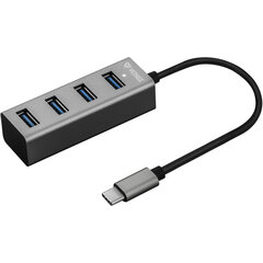 USB-концентратор YENKEE YHB C430, USB A - 4x USB 3.0, 5 Гбит/с, 0,1 м цена и информация | Адаптеры, USB-разветвители | pigu.lt