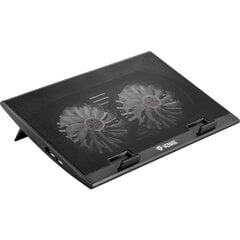 Охлаждающая подставка YENKEE YSN 120, 2xUSB, до 17", светодиодная подсветка, 38x26см цена и информация | Охлаждающие подставки и другие принадлежности | pigu.lt