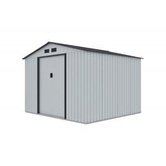 Metalinis įrankių namelis HUDSON 9x8 light grey kaina ir informacija | Sodo nameliai, malkinės, pastogės | pigu.lt