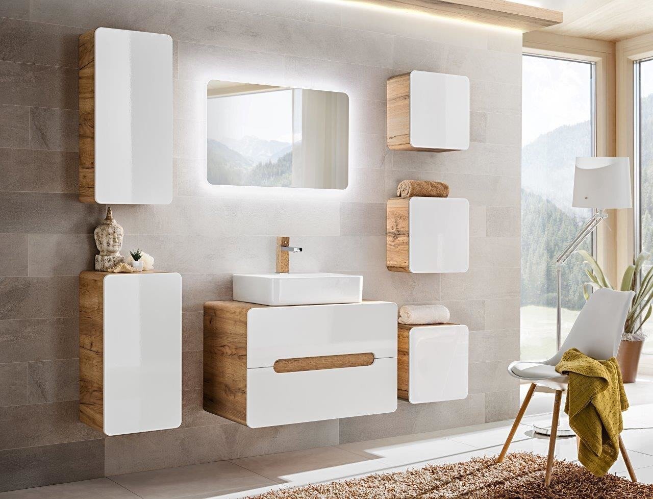 Vonios kambario veidrodis ARUBA, 60 x 80 cm kaina ir informacija | Vonios veidrodžiai | pigu.lt