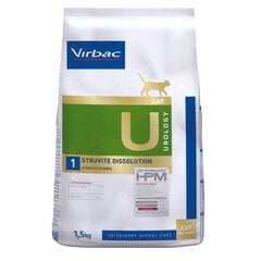 Virbac HPMD U1 Cat STRUVITE DISSOLUTION 1,5kg kaina ir informacija | Sausas maistas katėms | pigu.lt