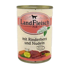 LandFleisch konservai su jautiena ir ryžiais šunims, 400 g цена и информация | Консервы для собак | pigu.lt