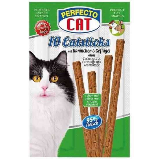 Perfecto Cat Snack Sticks Poultry & Rabbit 10pcs kaina ir informacija | Skanėstai katėms | pigu.lt