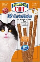 Perfecto Cat Snack Sticks Poultry & Liver 10pcs цена и информация | Лакомства для кошек | pigu.lt