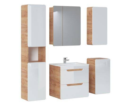 Vonios kambario veidrodis-spintelė ARUBA, 60 x 75 x 16 cm kaina ir informacija | Vonios spintelės | pigu.lt