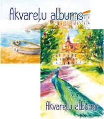 Albumas akvarelei, A4, 15 lapų, 200gsm kaina ir informacija | Sąsiuviniai ir popieriaus prekės | pigu.lt