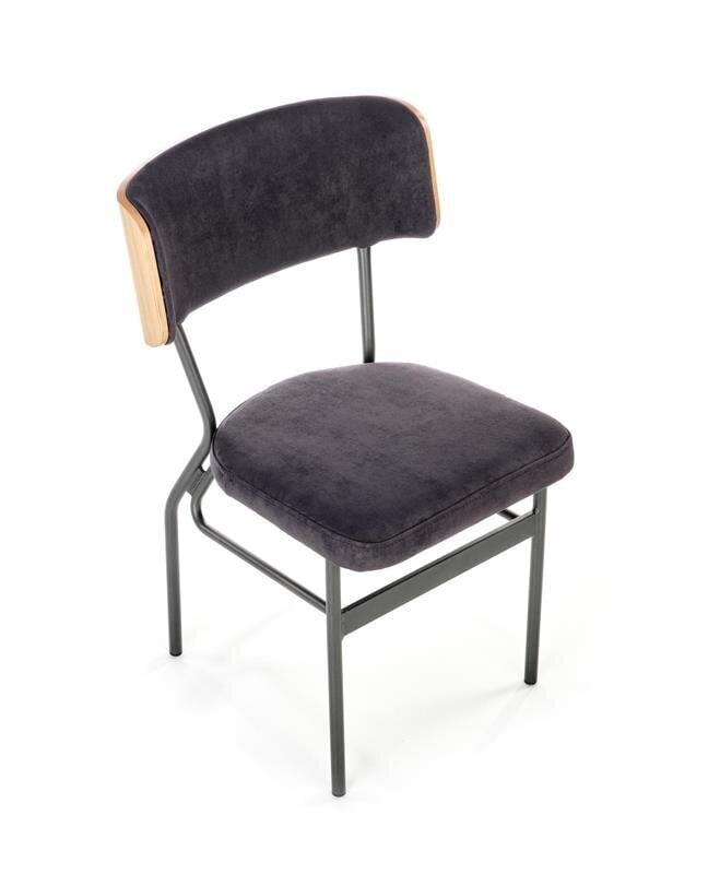 2-jų kėdžių komplektas Halmar Smart KR, juodas цена и информация | Virtuvės ir valgomojo kėdės | pigu.lt