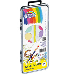 Akvarelė PB2116, Fiorello, 16 spalvų + teptukas kaina ir informacija | Piešimo, tapybos, lipdymo reikmenys | pigu.lt