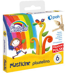 Пластилин Фиорелло, 6 цветов по 16г. цена и информация | Принадлежности для рисования, лепки | pigu.lt