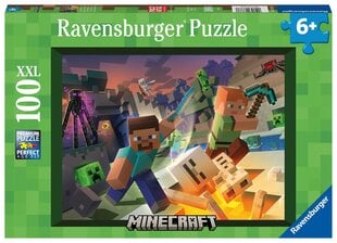 Пазл Ravensburger 100 шт Монстры Майнкрафт цена и информация | Пазлы | pigu.lt