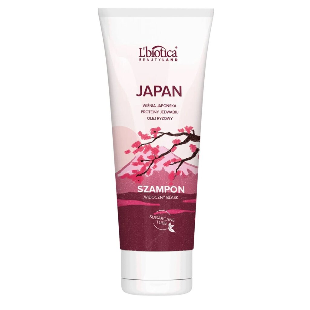 Plaukų šampūnas japoniškas vyšnių, šilko baltymų ir ryžių aliejus L'biotica Beauty Land Japan, 200 ml kaina ir informacija | Šampūnai | pigu.lt