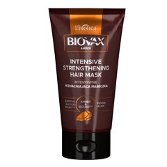 Intensyviai stiprinanti plaukų kaukė Baltic Amber and Biolin P L'biotica Biovax Amber, 150ml kaina ir informacija | Priemonės plaukų stiprinimui | pigu.lt