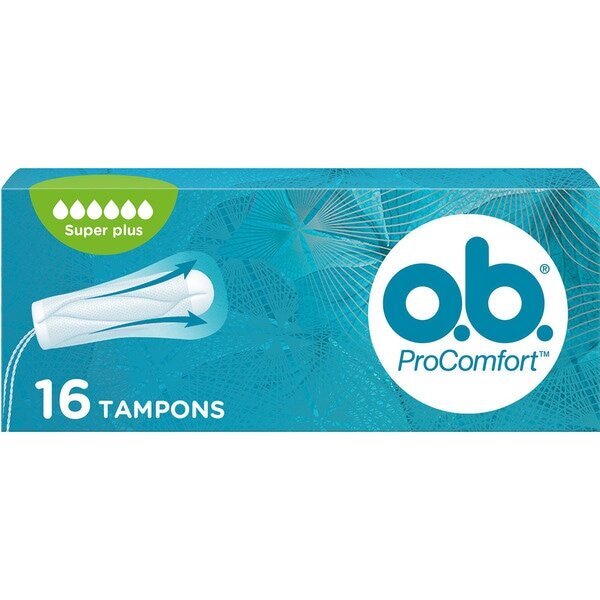 Tamponai O.B. Pro Comfort Super Plus, 16 vnt. kaina ir informacija | Tamponai, higieniniai paketai, įklotai | pigu.lt