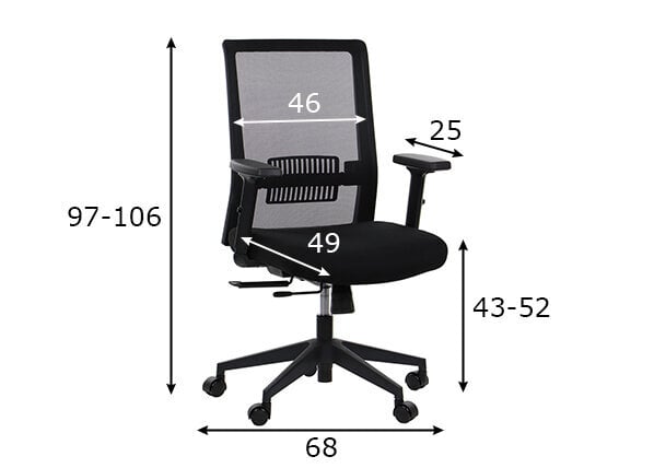 Biuro kėdė Stema Riverton M/L, juoda kaina ir informacija | Biuro kėdės | pigu.lt