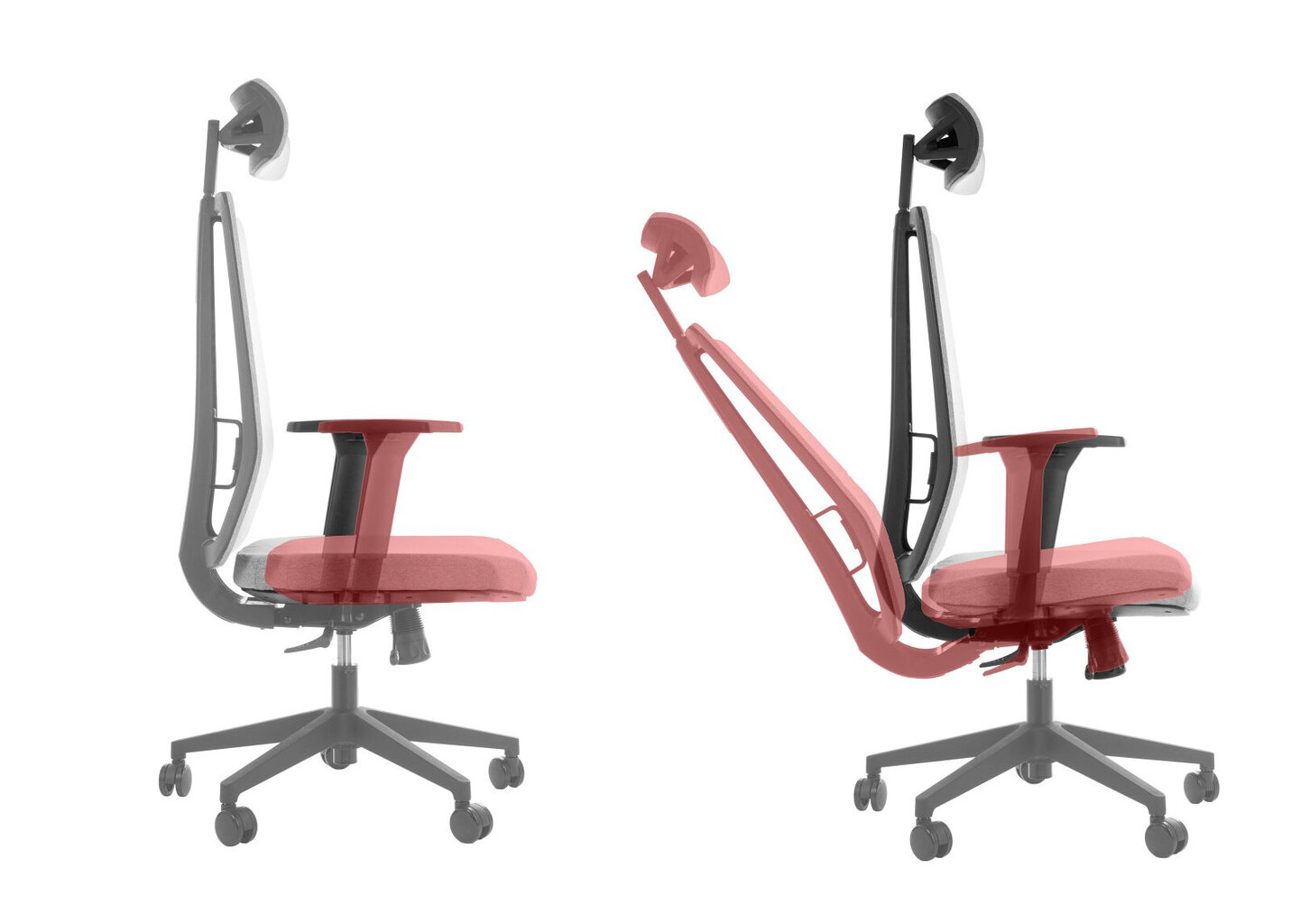 Pilka Biuro Kėdė A2A kaina ir informacija | Biuro kėdės | pigu.lt